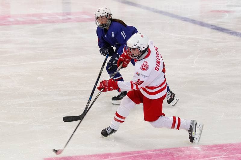 Ice Hockey. Women's U18 World Championship Division 1B. Poland - France. 11.01.2018