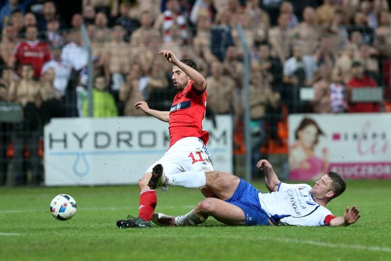 Football. Nice I Liga. MKS Kluczbork - Gornik Zabrze. 01.04.2017