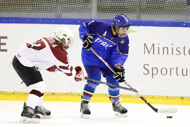 Ice Hockey. Women's World Championship. Italy - Latvia. 08.04.2017