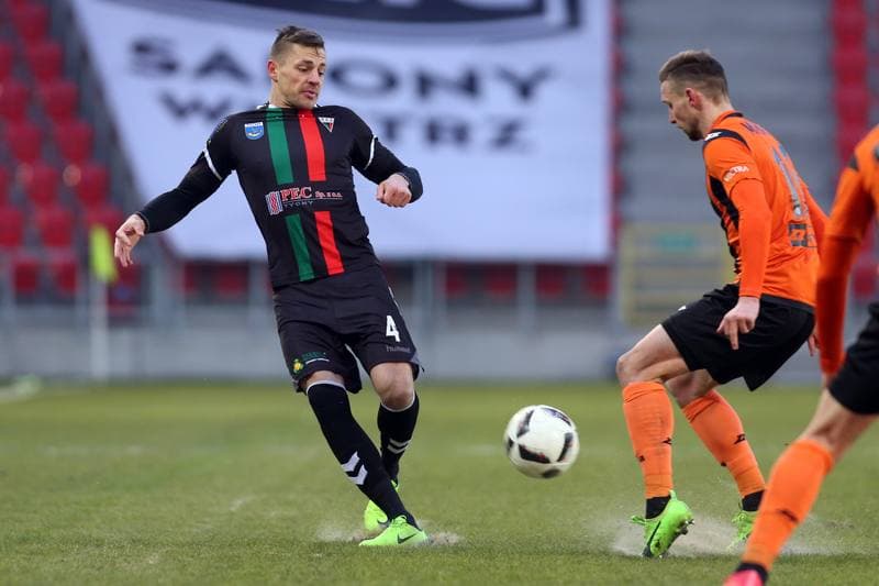 Football. Nice I Liga. GKS Tychy - Chrobry Glogow. 03.03.2018