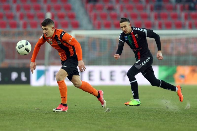 Football. Nice I Liga. GKS Tychy - Chrobry Glogow. 03.03.2018