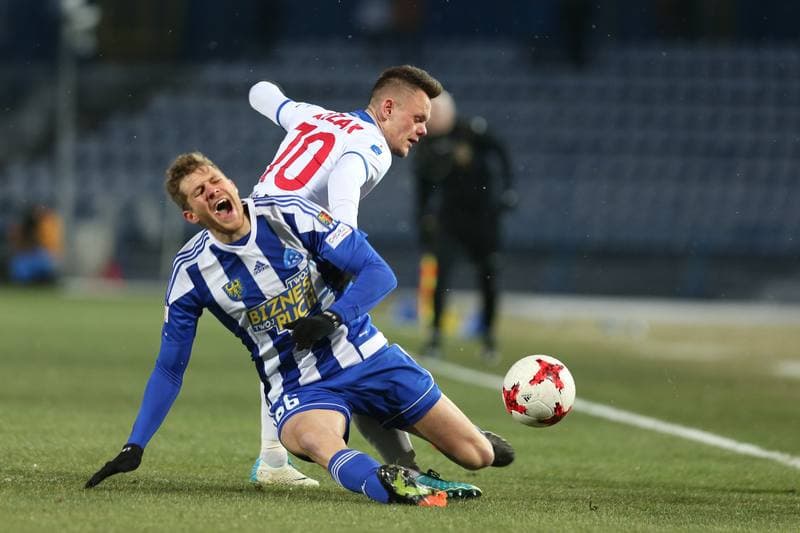 Football. Nice I Liga. Ruch Chorzow - Podbeskidzie Bielsko-Biala. 17.03.2018