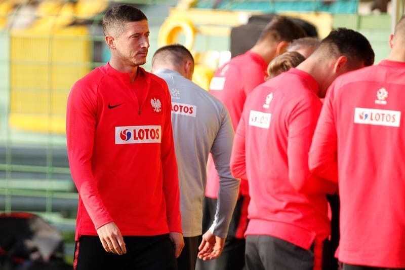 Football. Poland national team. Training. 08.10.2018