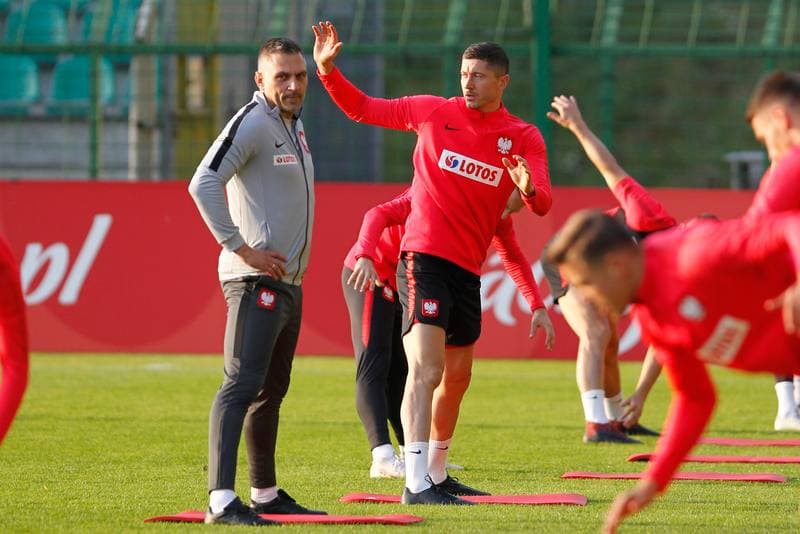 Football. Poland national team. Training. 08.10.2018