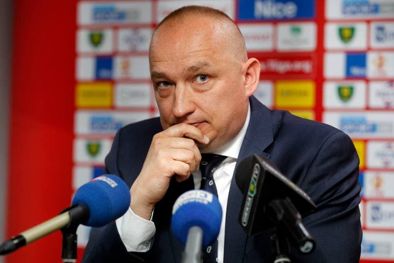 Football. GKS Katowice. Press Conference. 15.05.2018