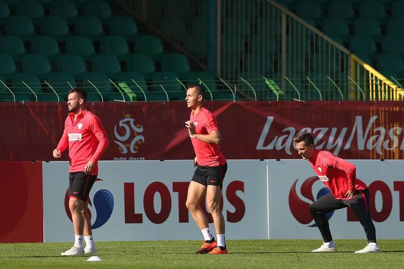 Football. Poland national team. Training. 12.10.2018