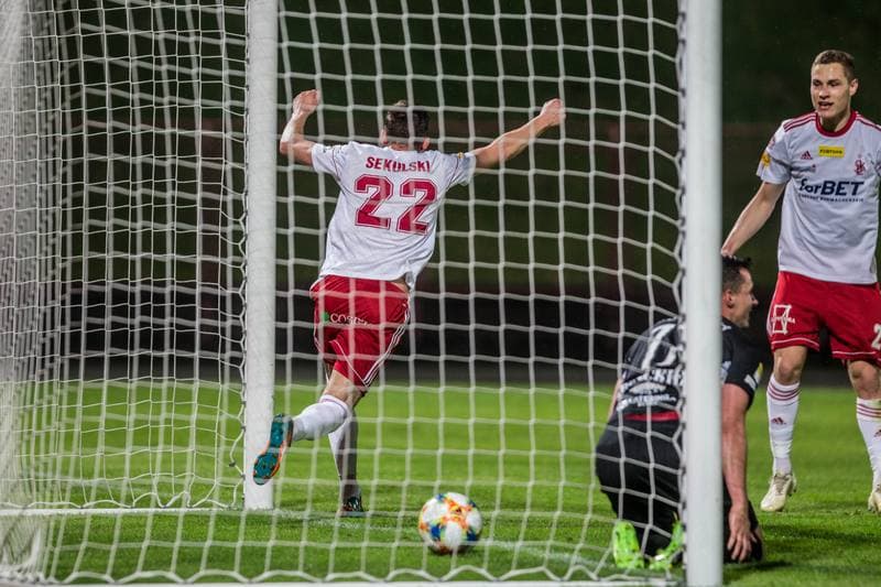 Football. Fortuna I Liga. GKS 1962 Jastrzebie - LKS Lodz. 04.05.2019