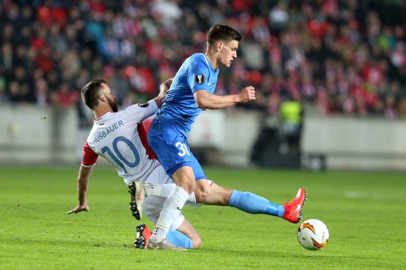 Football. UEFA Europa League. Slavia Prague - KRC Genk. 14.02.2019