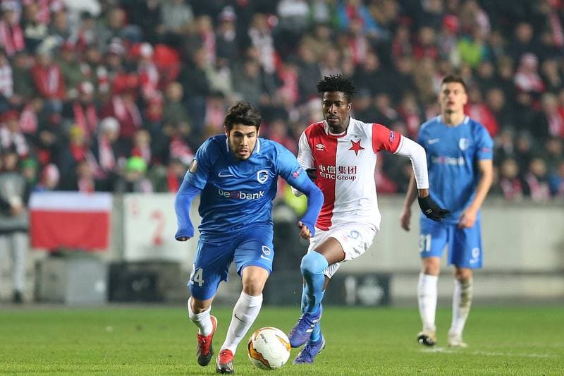 Football. UEFA Europa League. Slavia Prague - KRC Genk. 14.02.2019