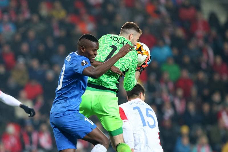 Football. UEFA Europa League. Slavia Prague - KRC Genk. 14.02.2019
