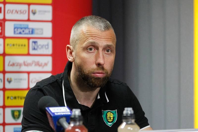 Football. GKS Katowice. Press Conference. 28.02.2019