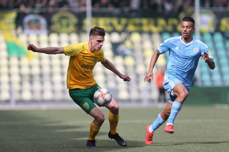 Football. Fortuna Liga. MSK Zilina - Slovan Bratislava. 14.04.2019