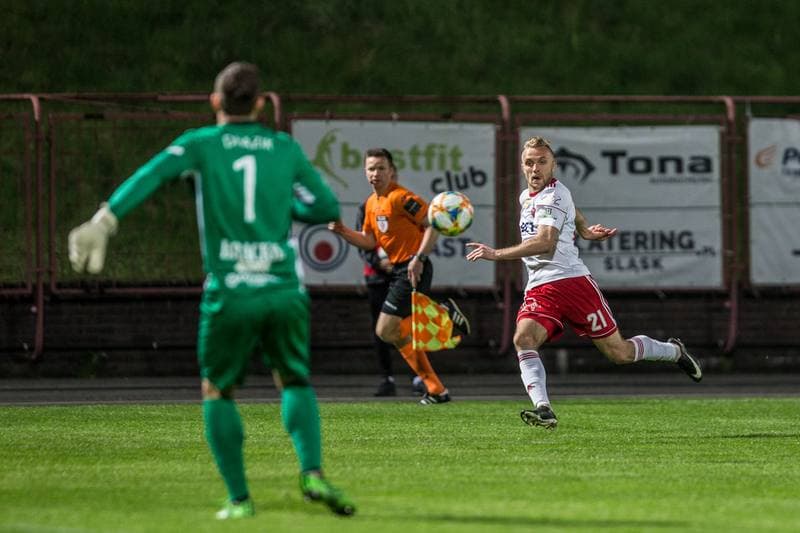 Football. Fortuna I Liga. GKS 1962 Jastrzebie - LKS Lodz. 04.05.2019