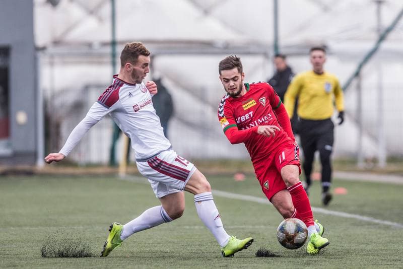 Football. Sparing. Zaglebie Sosnowiec - FK Zeleziarne Podbrezova. 29.01.2020