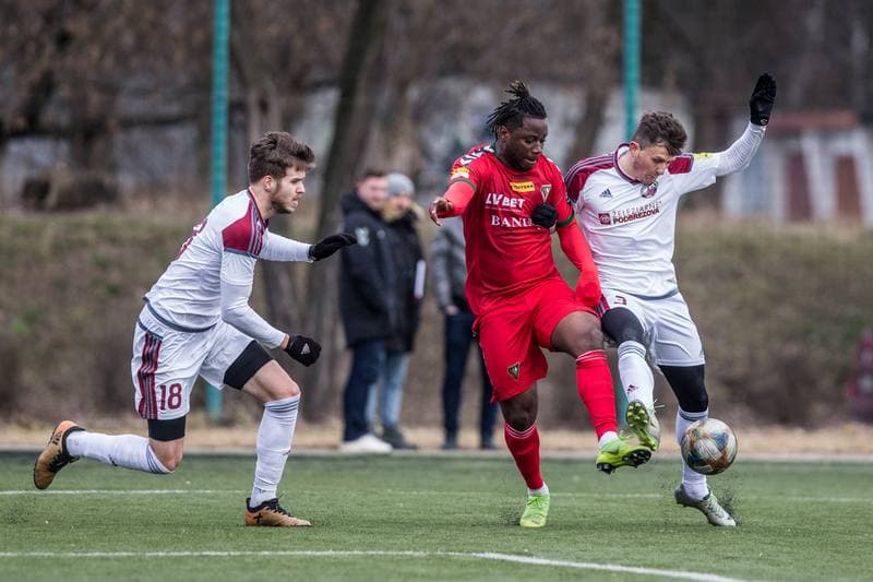 Football. Sparing. Zaglebie Sosnowiec - FK Zeleziarne Podbrezova. 29.01.2020