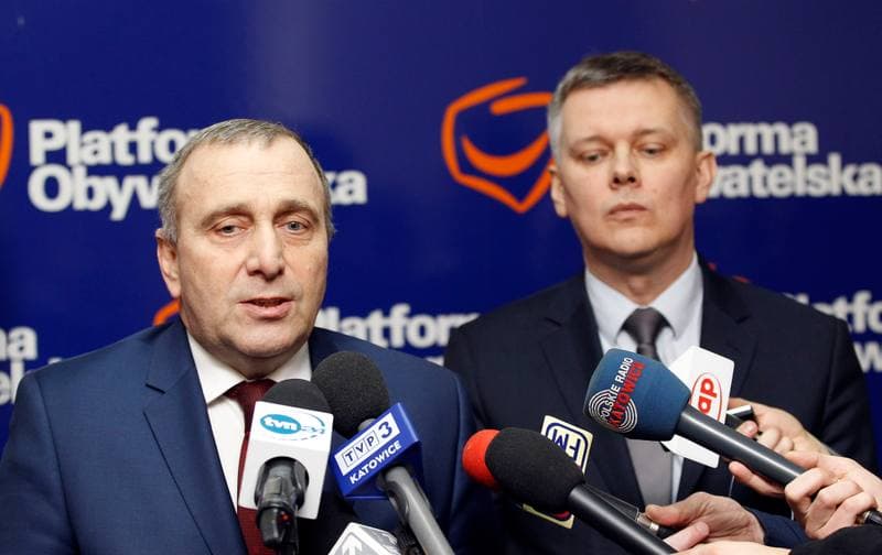 Grzegorz Schetyna. Platforma Obywatelska. Press Conference. 04.01.2016