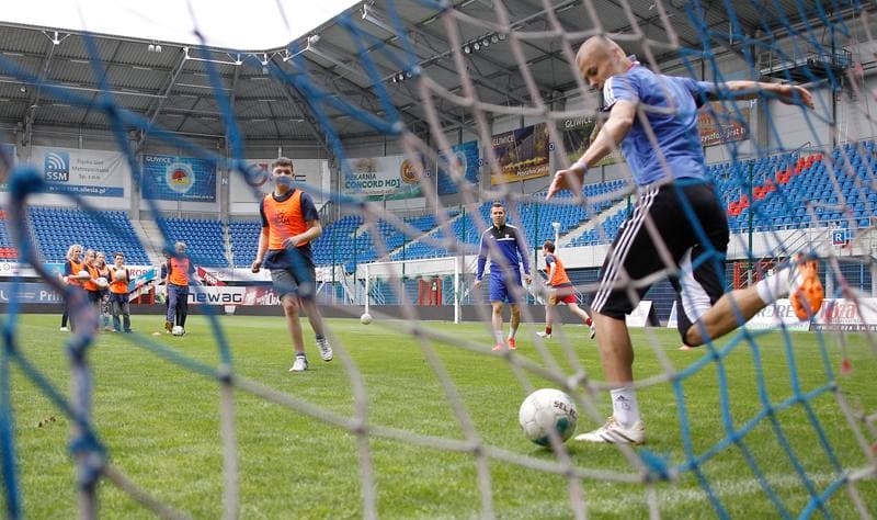 Football. Piast Gliwice. Press Conference. 27.05.2015