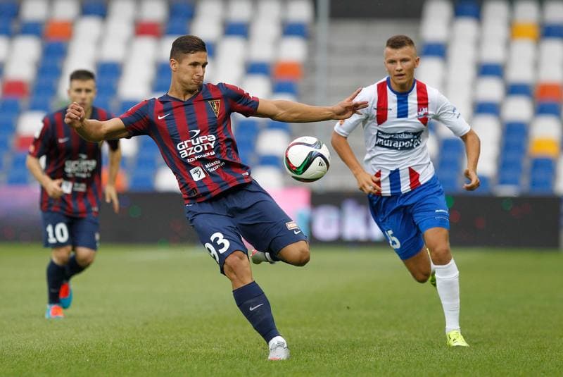 Football. PKO BP Ekstraklasa. Podbeskidzie Bielsko Biala - Pogon Szczecin. 17.08.2015