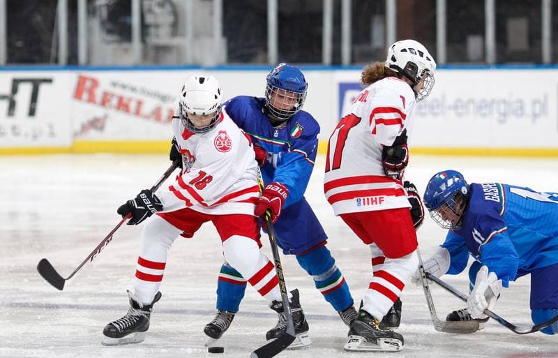 Ice Hockey. U18 Women's World Championship Division I. Poland - Italy. 19.01.2015