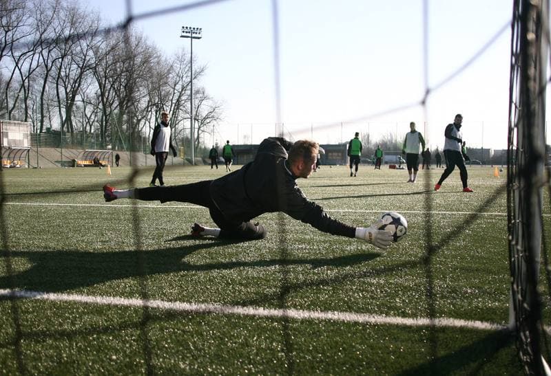 Football. GKS Katowice. Training. 16.01.2015