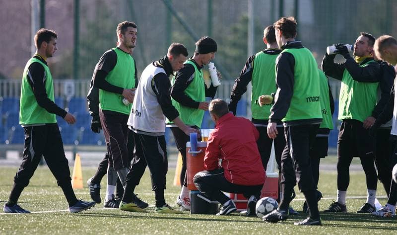 Football. GKS Katowice. Training. 16.01.2015