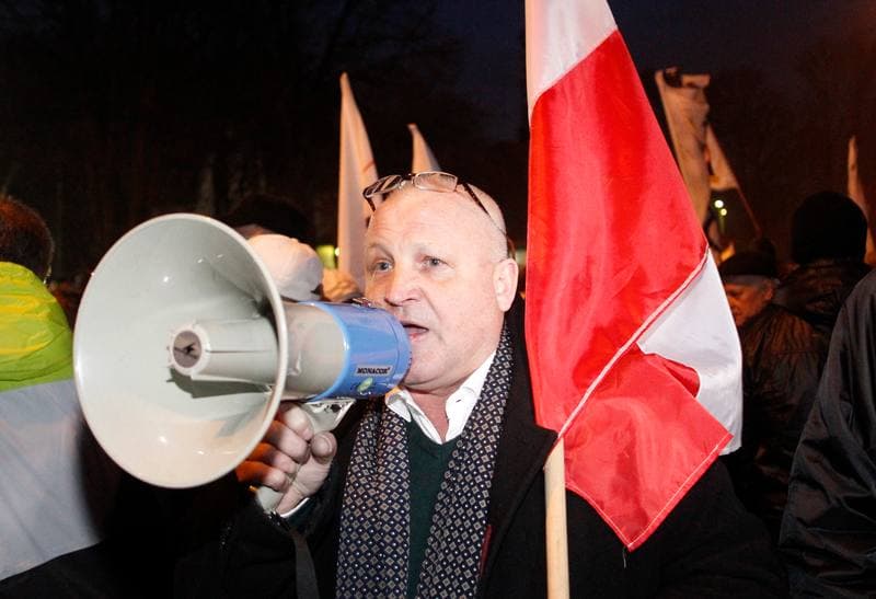 Protest Against Closure of Bobrzek Centrum Coal Mine. Bytom. 14.01.2015