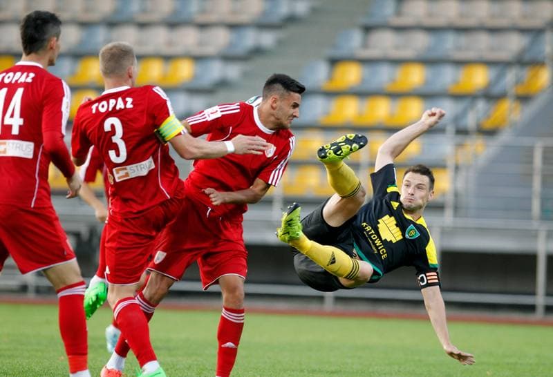 Football. Polish First League. Pogon Siedlce - GKS Katowice. 27.08.2015