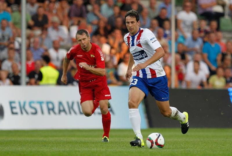 Football. PKO BP Ekstraklasa. Podbeskidzie Bielsko Biala - Lechia Gdansk. 28.08.2015