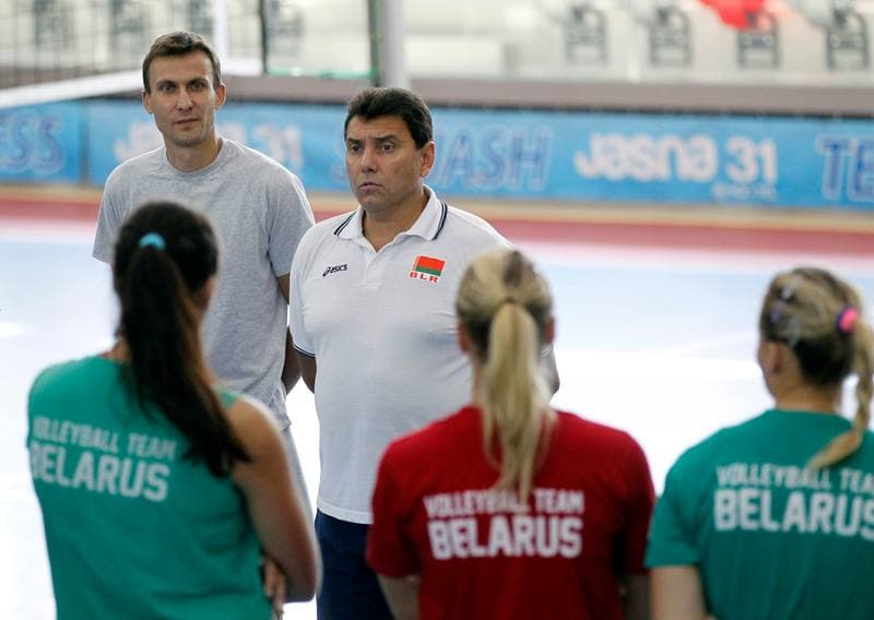 Volleyball. Belarus. Training. 01.09.2015