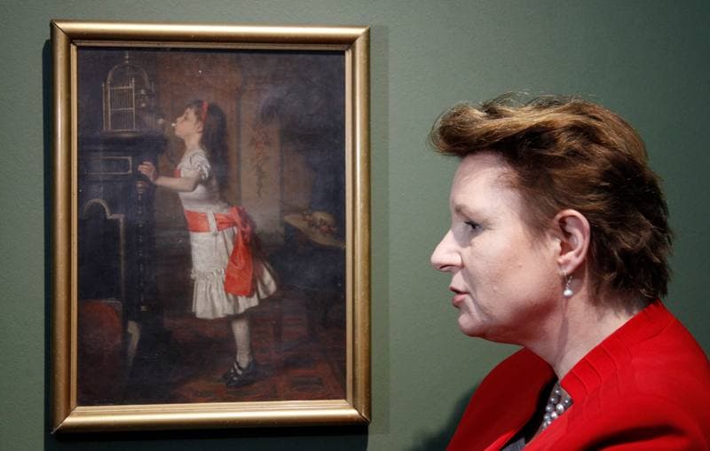 Girl with a Canary" by Leopold Loffler. Silesian Museum. 15.10.2015