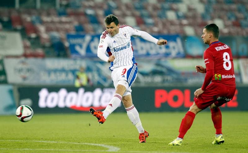 Football. PKO BP Ekstraklasa. Gornik Zabrze - Podbeskidzie Bielsko Biala. 26.10.2015