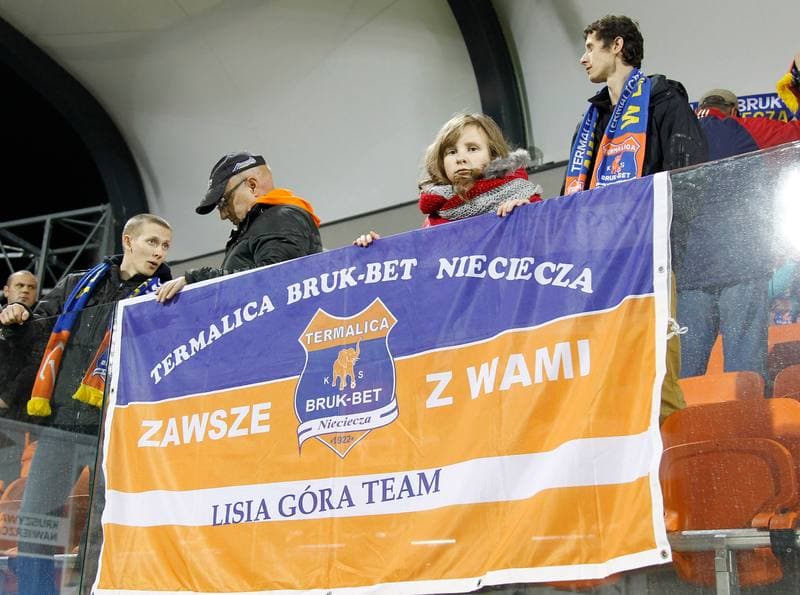 Football. PKO BP Ekstraklasa. Termalica Bruk-Bet Nieciecza - Piast Gliwice. 20.11.2015