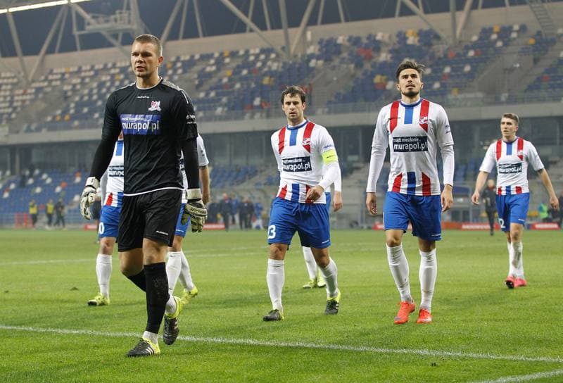 Football. PKO BP Ekstraklasa. Podbeskidzie Bielsko Biala - Zaglebie Lubin. 22.11.2015