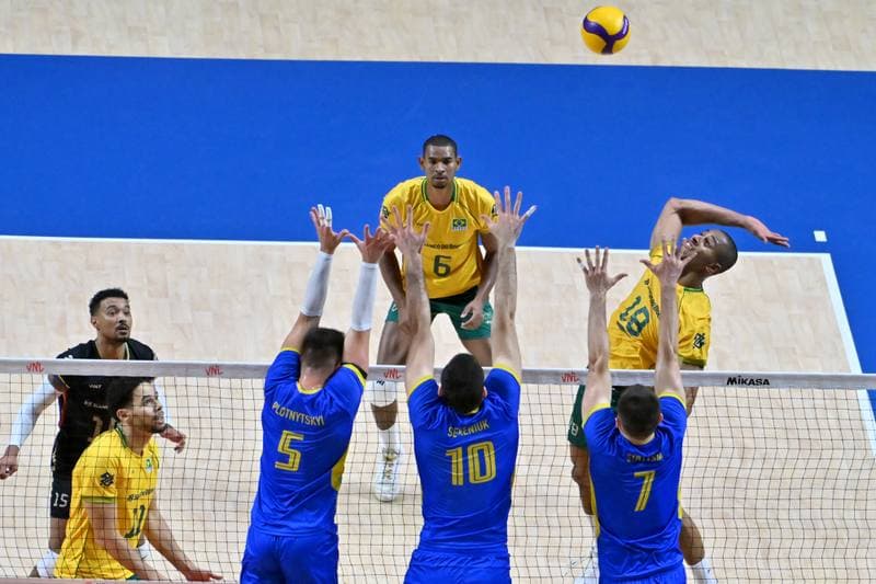 Volleyball. FIVB Men's Volleyball Nations League. Ukraine - Brazil. 24.06.2026