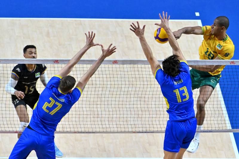Volleyball. FIVB Men's Volleyball Nations League. Ukraine - Brazil. 24.06.2026