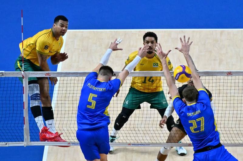 Volleyball. FIVB Men's Volleyball Nations League. Ukraine - Brazil. 24.06.2026