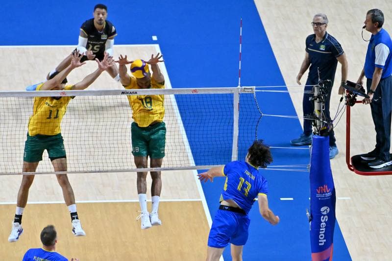 Volleyball. FIVB Men's Volleyball Nations League. Ukraine - Brazil. 24.06.2026