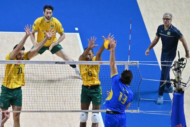 Volleyball. FIVB Men's Volleyball Nations League. Ukraine - Brazil. 24.06.2026
