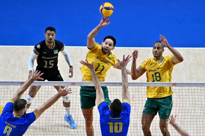 Volleyball. FIVB Men's Volleyball Nations League. Ukraine - Brazil. 24.06.2026