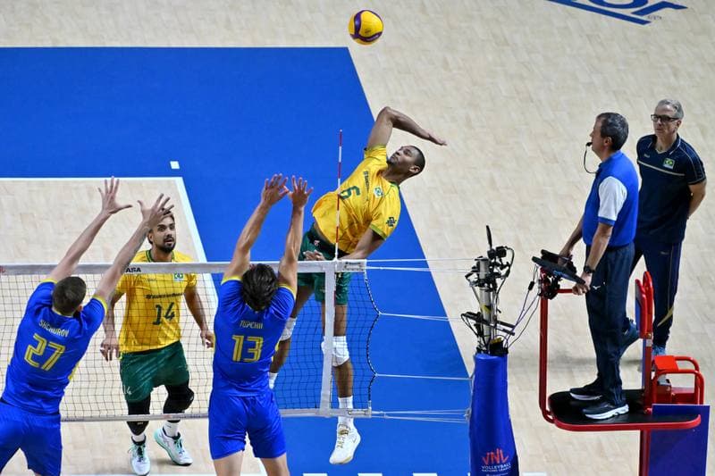 Volleyball. FIVB Men's Volleyball Nations League. Ukraine - Brazil. 24.06.2026