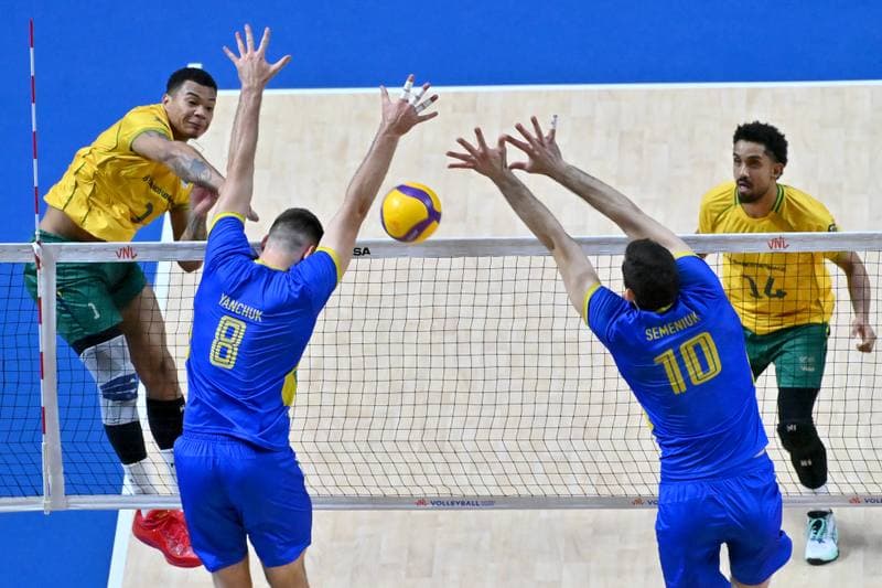 Volleyball. FIVB Men's Volleyball Nations League. Ukraine - Brazil. 24.06.2026
