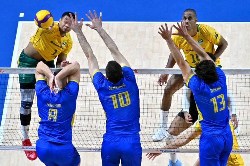 Volleyball. FIVB Men's Volleyball Nations League. Ukraine - Brazil. 24.06.2026